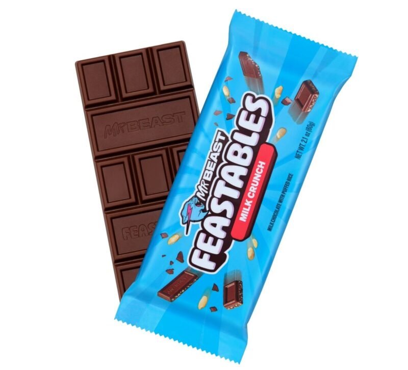 Feastables MrBeast Milk Crunch Milk Chocolate with Puffed Rice Bar 60g