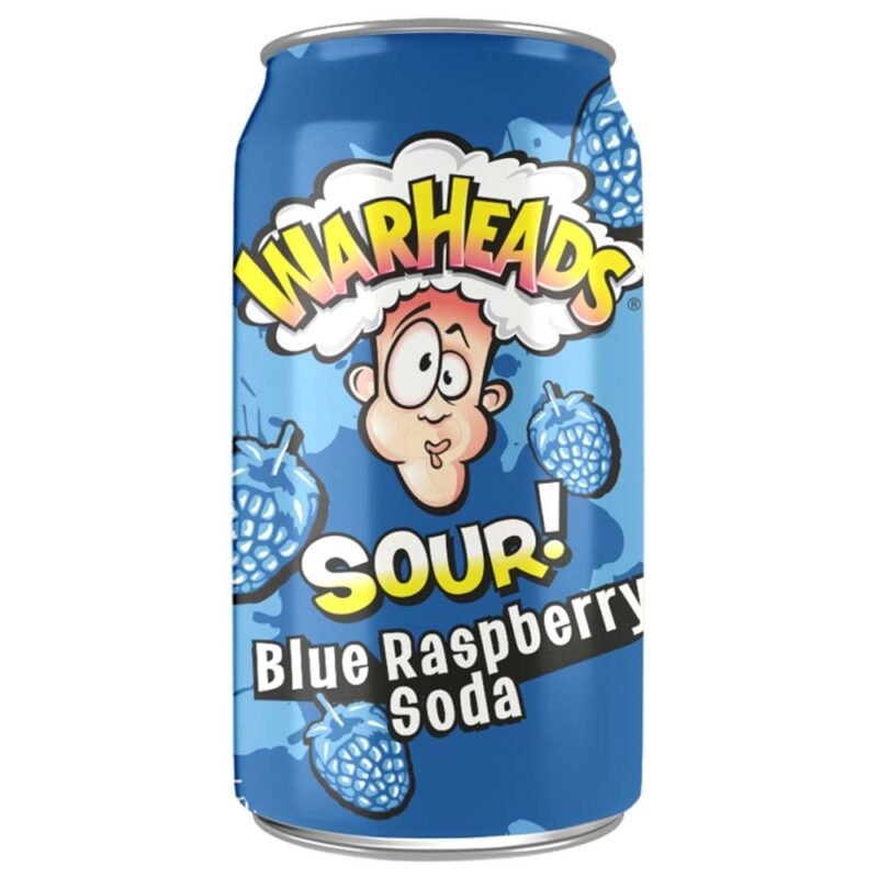 warheads sour blue raspberry soda 355ml